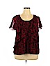 Apt. 9 100% Nylon Red Short Sleeve Top Size 1X - photo 1
