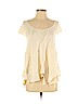 Free People 100% Cotton Ivory Short Sleeve Blouse Size XS - photo 1