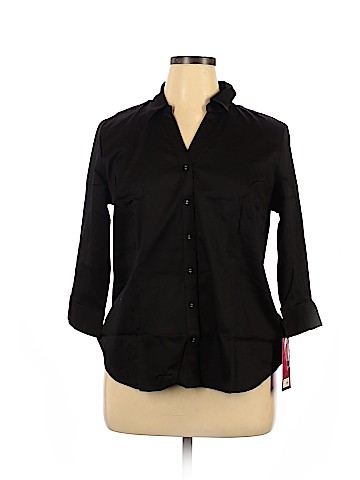 212 Collection 3/4 Sleeve Button-Down Shirt (view 1)