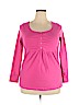 Venezia 100% Cotton Pink Long Sleeve Top Size 18 - photo 1