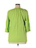 Liz & Me 100% Cotton Green 3/4 Sleeve Blouse Size 0X - photo 2