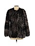 Smythe 100% Polyester Gray Faux Fur Jacket Size 4 - photo 1