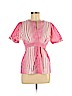 BCBGMAXAZRIA Pink Short Sleeve Blouse Size M - photo 1