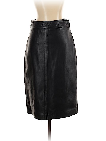 DKNY Leather Skirt (view 1)
