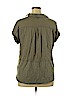Universal Thread 100% Cotton Green Short Sleeve Blouse Size XL - photo 2