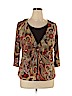 Bay Studio Brown 3/4 Sleeve Top Size XL - photo 1