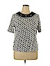 Rafaella 100% Cotton Black Short Sleeve Top Size XL - photo 1