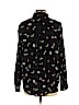 H&M 100% Polyester Black Long Sleeve Button-Down Shirt Size 12 - photo 2
