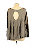 Free People Green Long Sleeve Top Size L - photo 2