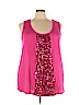 George Pink Sleeveless Top Size 4X - photo 1