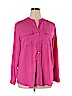 Charter Club 100% Polyester Pink Long Sleeve Blouse Size XL - photo 1
