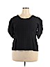 Hinge 100% Viscose Black Short Sleeve Blouse Size XXL - photo 1