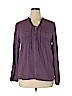 Rock & Republic 100% Rayon Purple Long Sleeve Blouse Size XL - photo 1