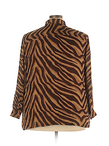 Lauren by Ralph Lauren Long Sleeve Silk Top (view 2)