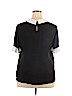 CeCe 100% Polyester Black Short Sleeve Blouse Size XXL - photo 2