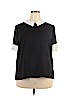 CeCe 100% Polyester Black Short Sleeve Blouse Size XXL - photo 1