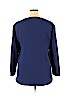 Toupy Paris 100% Polyester Blue 3/4 Sleeve Blouse Size XL - photo 2