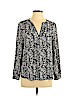 H&M 100% Polyester Black Long Sleeve Blouse Size 10 - photo 1