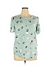 Ann Taylor LOFT Outlet Green Short Sleeve Top Size XL - photo 1