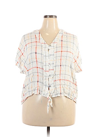 LC Lauren Conrad Short Sleeve Blouse (view 1)