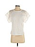 Chelsea And Walker 100% Cotton Ivory Short Sleeve Blouse Size 4 - photo 1