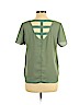 Lily White 100% Polyester Green Short Sleeve Blouse Size L - photo 2