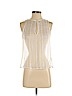 Tt Collection 100% Silk Ivory Sleeveless Silk Top Size S - photo 1