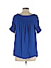 OCTAVIA Maternity 100% Polyester Blue Short Sleeve Blouse Size S - photo 2