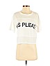 Forever 21 Ivory Short Sleeve T-Shirt Size S - photo 1
