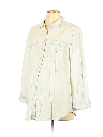 LED Luxe Essentials Denim Long Sleeve Button-Down Shirt (view 1)