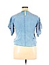 Style Envy 100% Rayon Blue Short Sleeve Top Size XL - photo 2