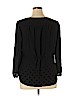 Lands' End 100% Polyester Black Long Sleeve Blouse Size 14 - photo 2