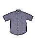 Chaps 100% Cotton Plaid Blue Short Sleeve Button-Down Shirt Size 10 - 12 - photo 1
