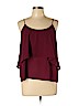 Paper Crane 100% Polyester Burgundy Sleeveless Blouse Size L - photo 1