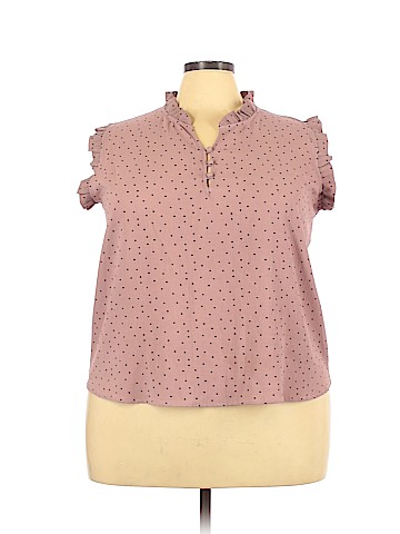 Mauve Short Sleeve Blouse (view 1)