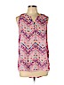 Pink Rose 100% Polyester Pink Sleeveless Blouse Size L - photo 1