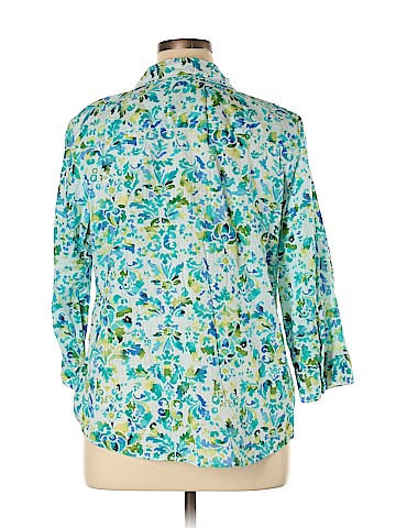 Karen Scott 3/4 Sleeve Button-Down Shirt (view 2)