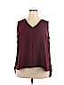 Lane Bryant 100% Polyester Burgundy Sleeveless Blouse Size 18 - photo 1