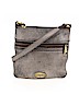 Fossil 100% Leather Gray Leather Crossbody Bag One size - photo 1