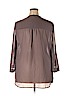 Maurices 100% Polyester Brown Long Sleeve Blouse Size 20 (2) - photo 2