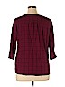 H.I.P. 100% Rayon Burgundy Long Sleeve Blouse Size XL - photo 2