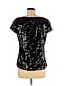 Alice + Olivia 100% Silk Black Short Sleeve Silk Top Size M - photo 2
