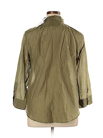 Lauren by Ralph Lauren 3/4 Sleeve Button-Down Shirt (view 2)