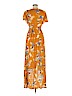 Patrons of Peace 100% Rayon Orange Casual Dress Size XS - photo 2