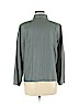 Eileen Fisher 100% Silk Gray Long Sleeve Button-Down Shirt Size M - photo 2