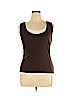 Style&Co 100% Cotton Brown Sleeveless Top Size XL - photo 1