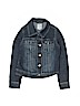 The Children's Place Solid Blue Denim Jacket Size 7 - 8 - photo 1