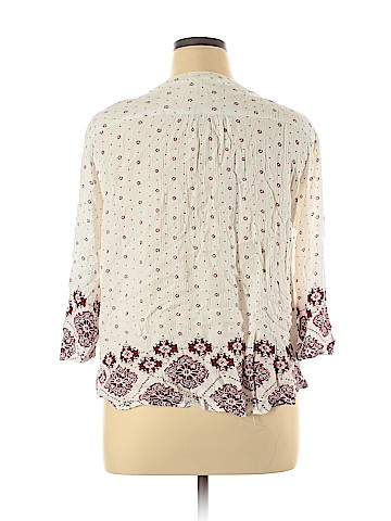 Fun2Fun 3/4 Sleeve Button-Down Shirt (view 2)