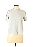 Monteau White Short Sleeve Blouse Size L - photo 1