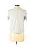 Monteau White Short Sleeve Blouse Size L - photo 2